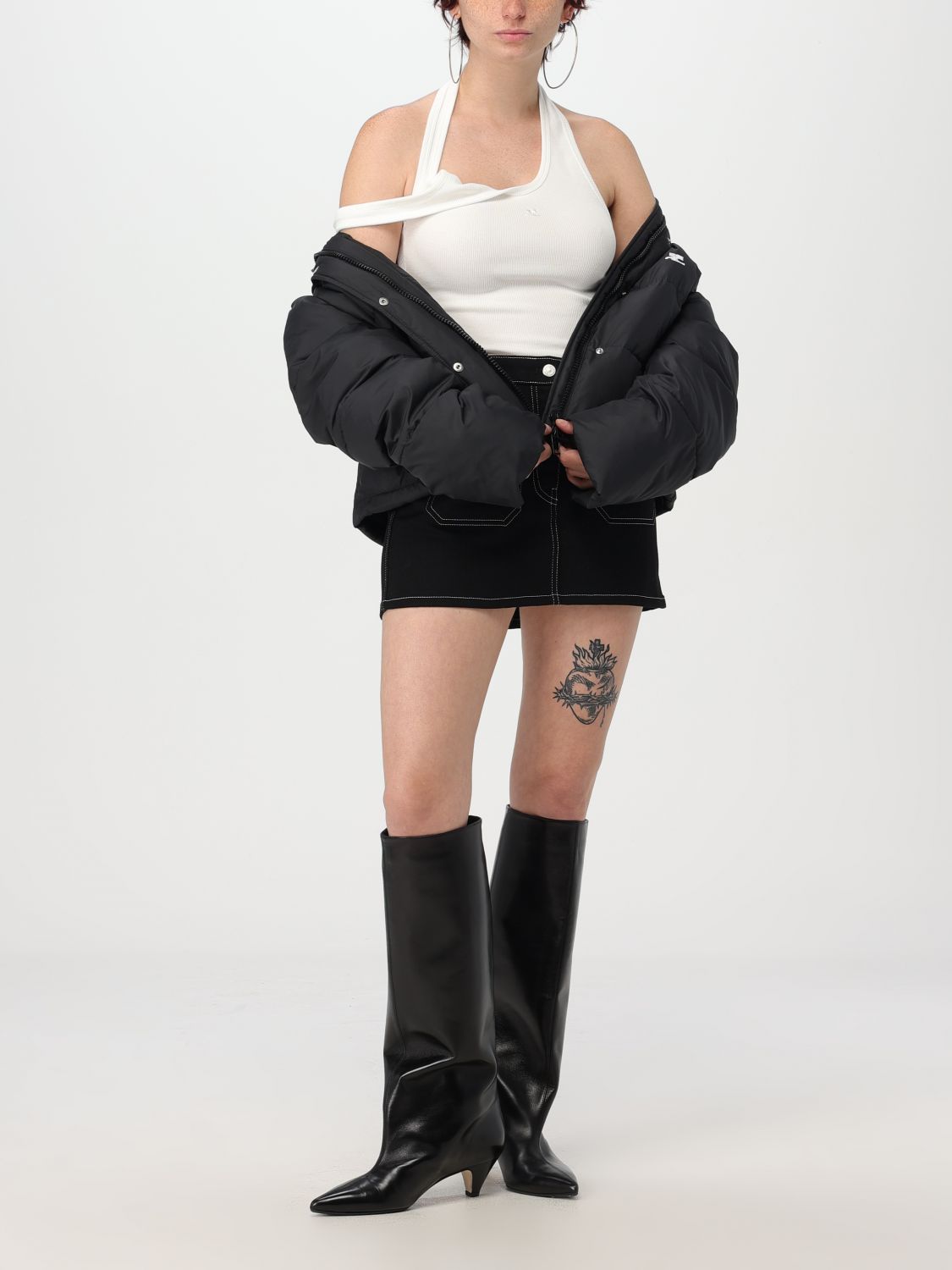 2-Pocket mini skirt - Black