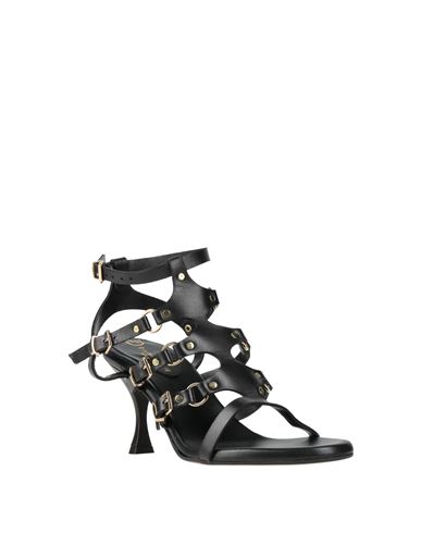 Woman Sandals Black Size 7 Leather