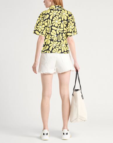 Woman Shirt Yellow Size 2 Cotton, Elastane