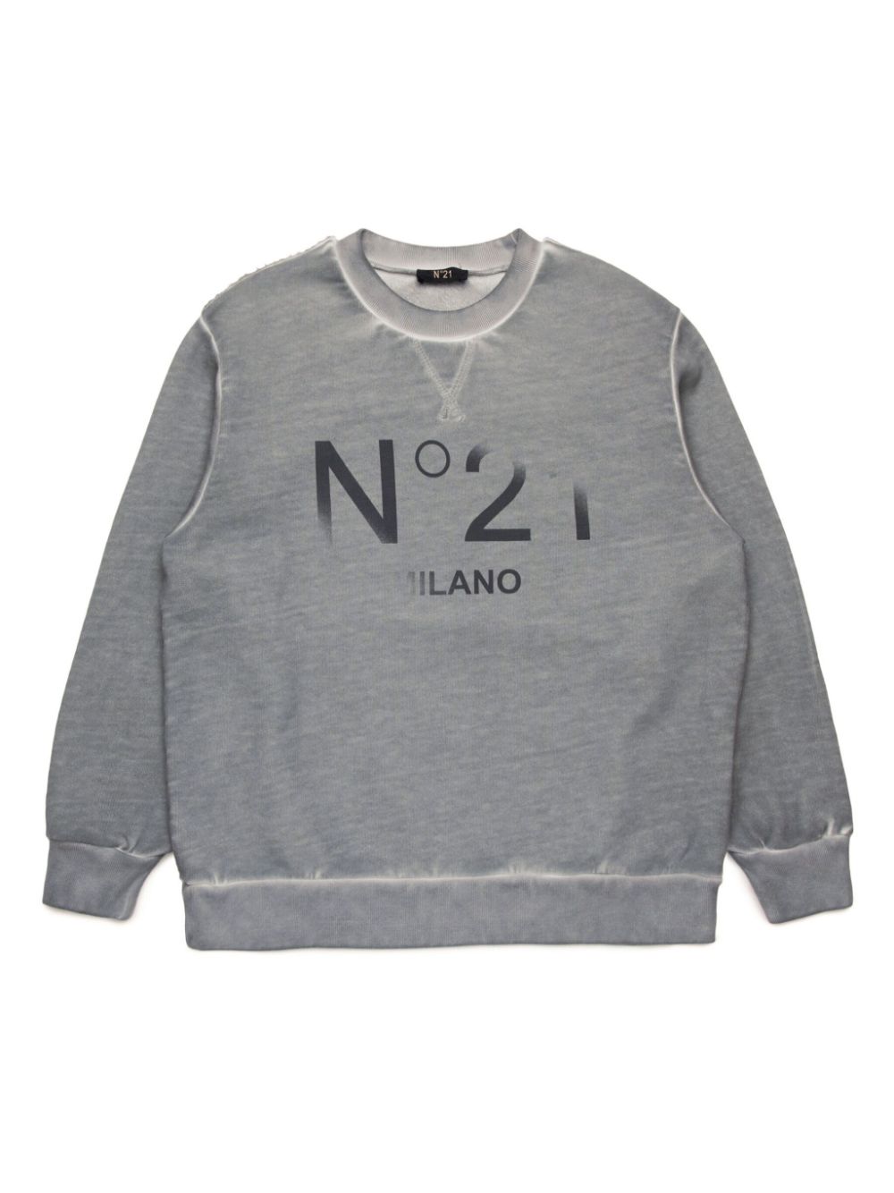 Logo-print cotton sweatshirt - Grey