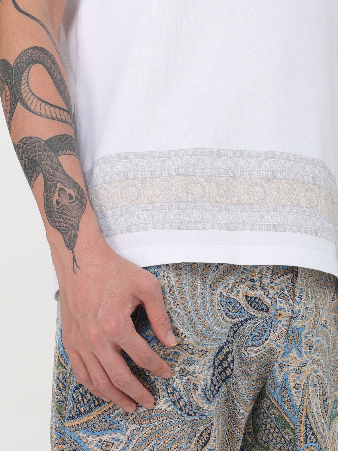 Paisley-print T-shirt - White