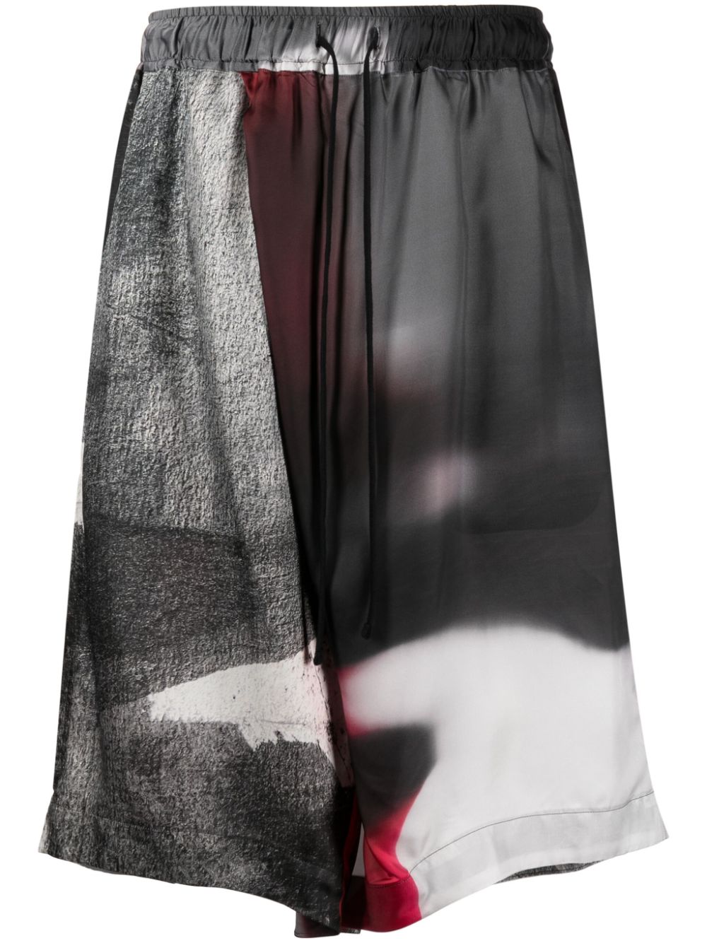 Graphic-print bermuda shorts - Grey