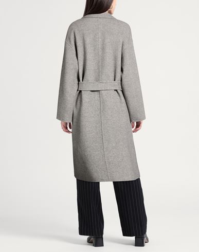 Woman Coat Grey Size L Wool, Polyester