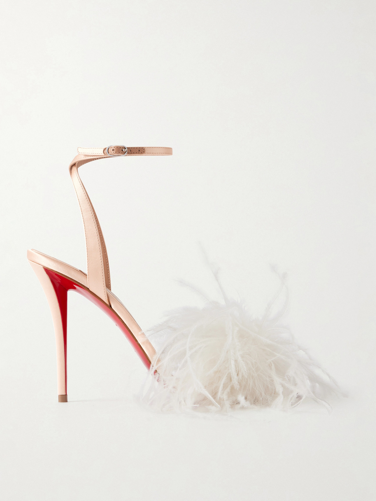 Miss Z Poupi 100 Feather-embellished Satin Sandals - Pink