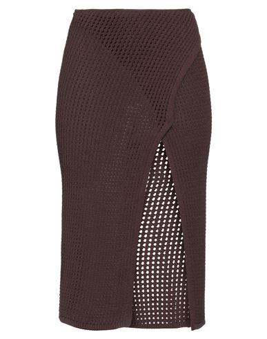 Andreādamo Woman Midi skirt Dark brown