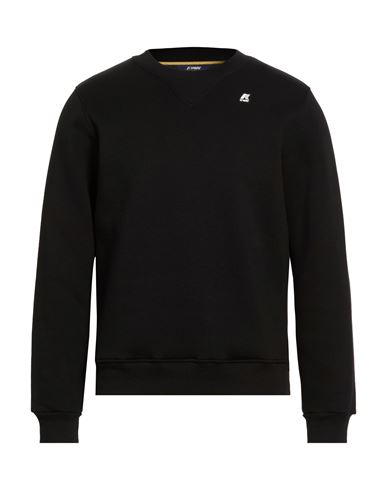Man Sweatshirt Black Size XL Polyester, Elastane