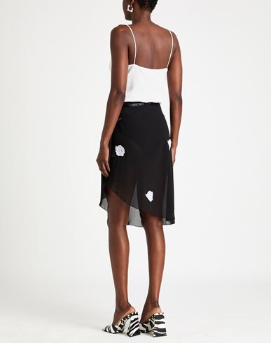 Woman Midi skirt Black Size 4 Polyester