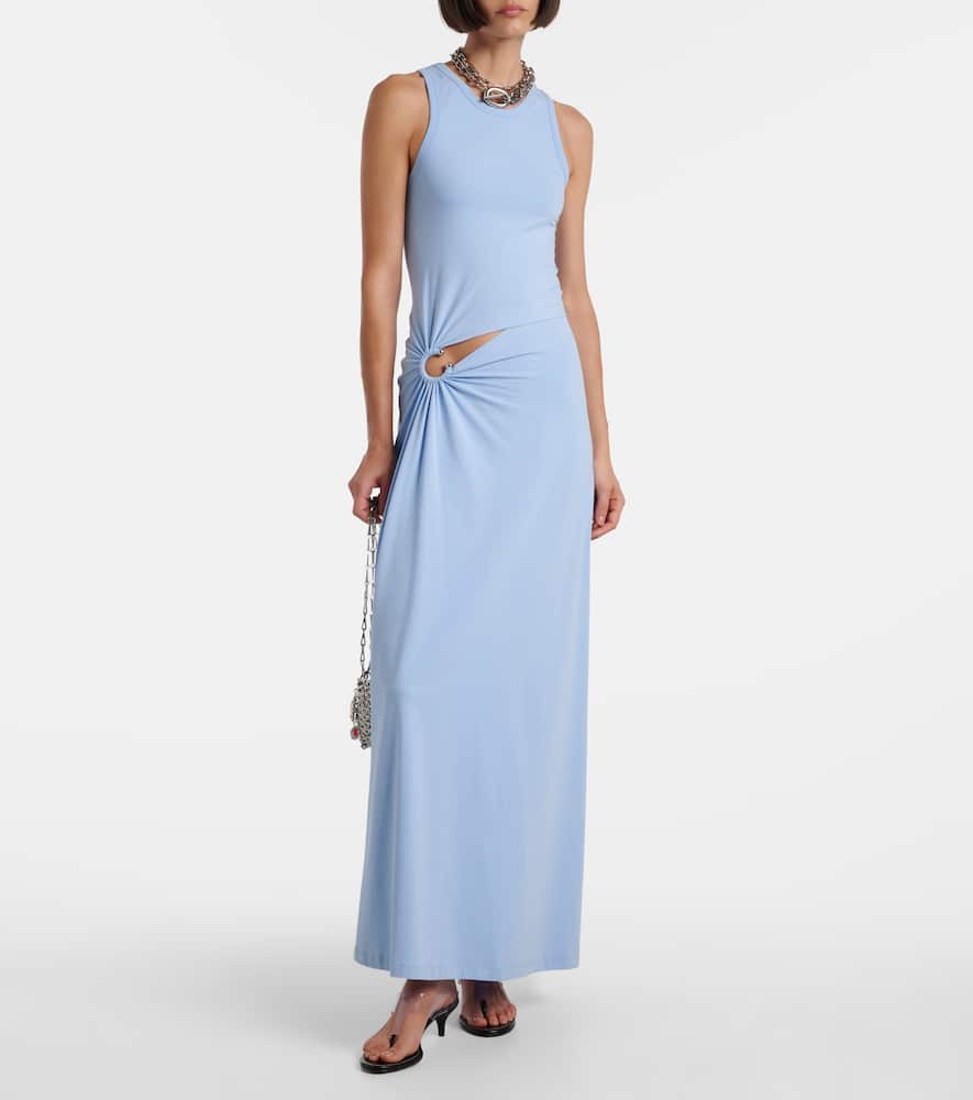 Cutout cotton-blend maxi dress