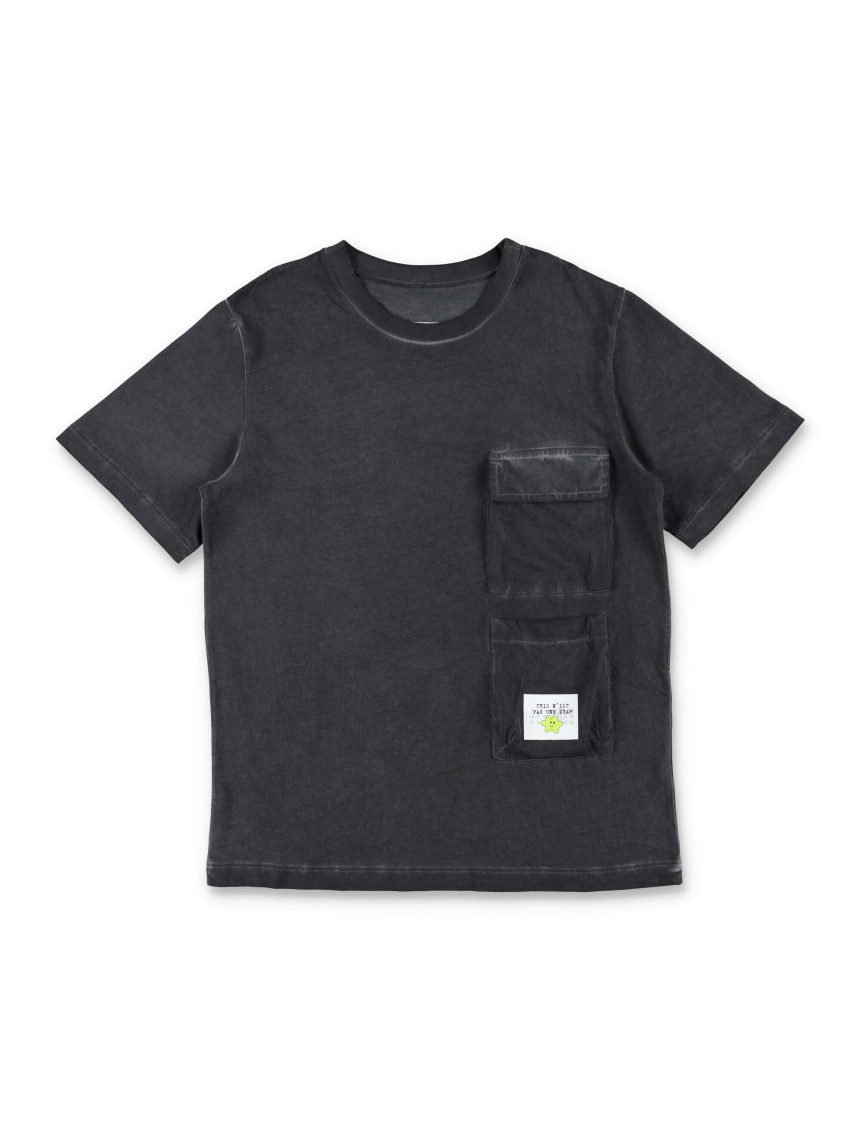 Girls Black Cotton T-Shirt