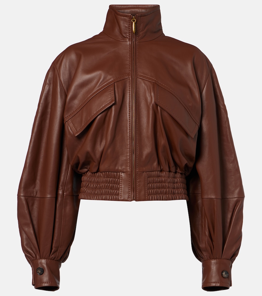 Luna leather bomber jacket