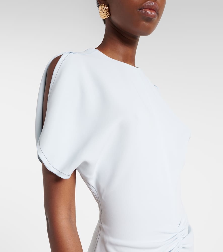 Gathered midi dress