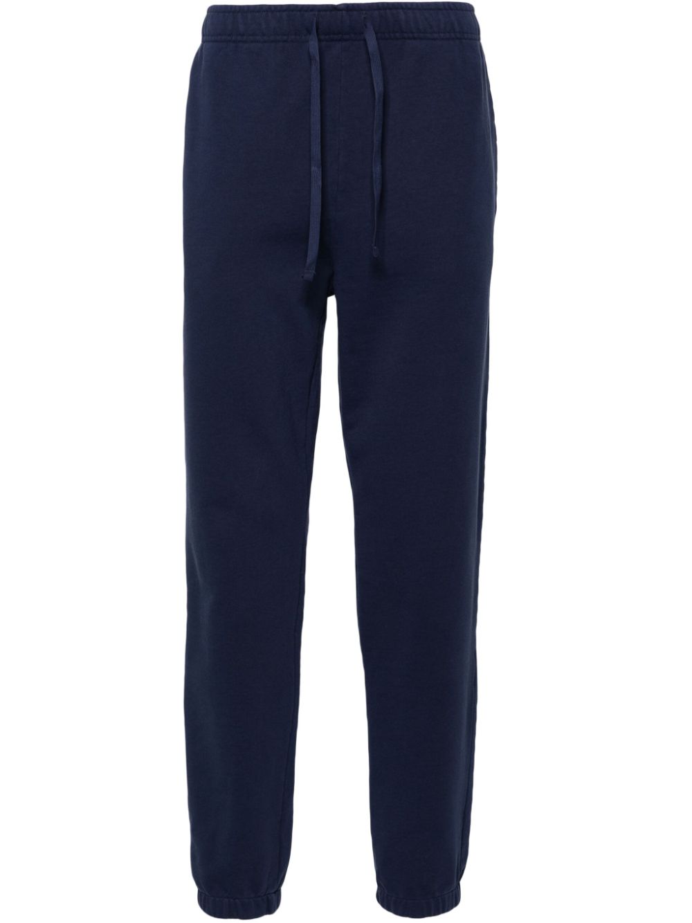 Logo-embroidered stonewashed track pants - Neutrals