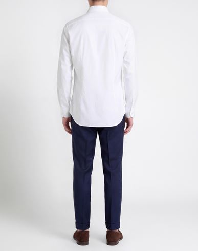 Man Shirt White Size 17 Cotton, Elastane
