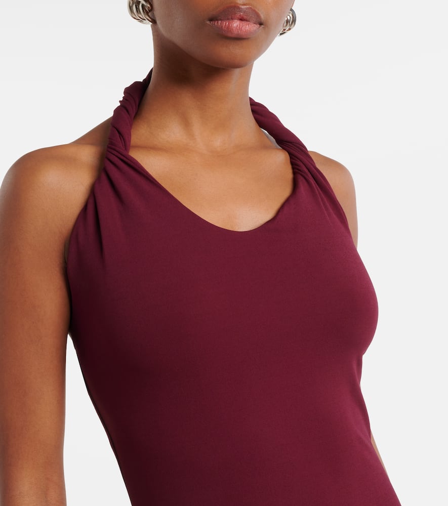 Eleanor halterneck jersey midi dress