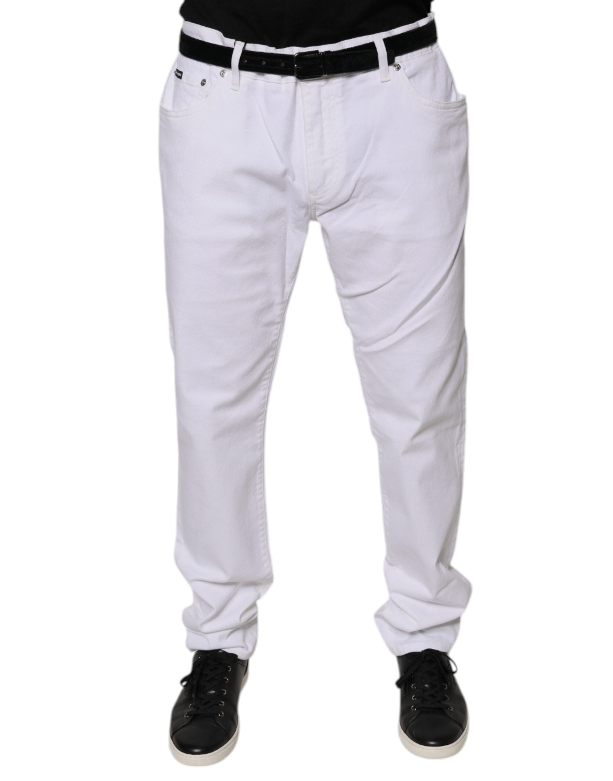Cotton Stretch Denim Jeans — White