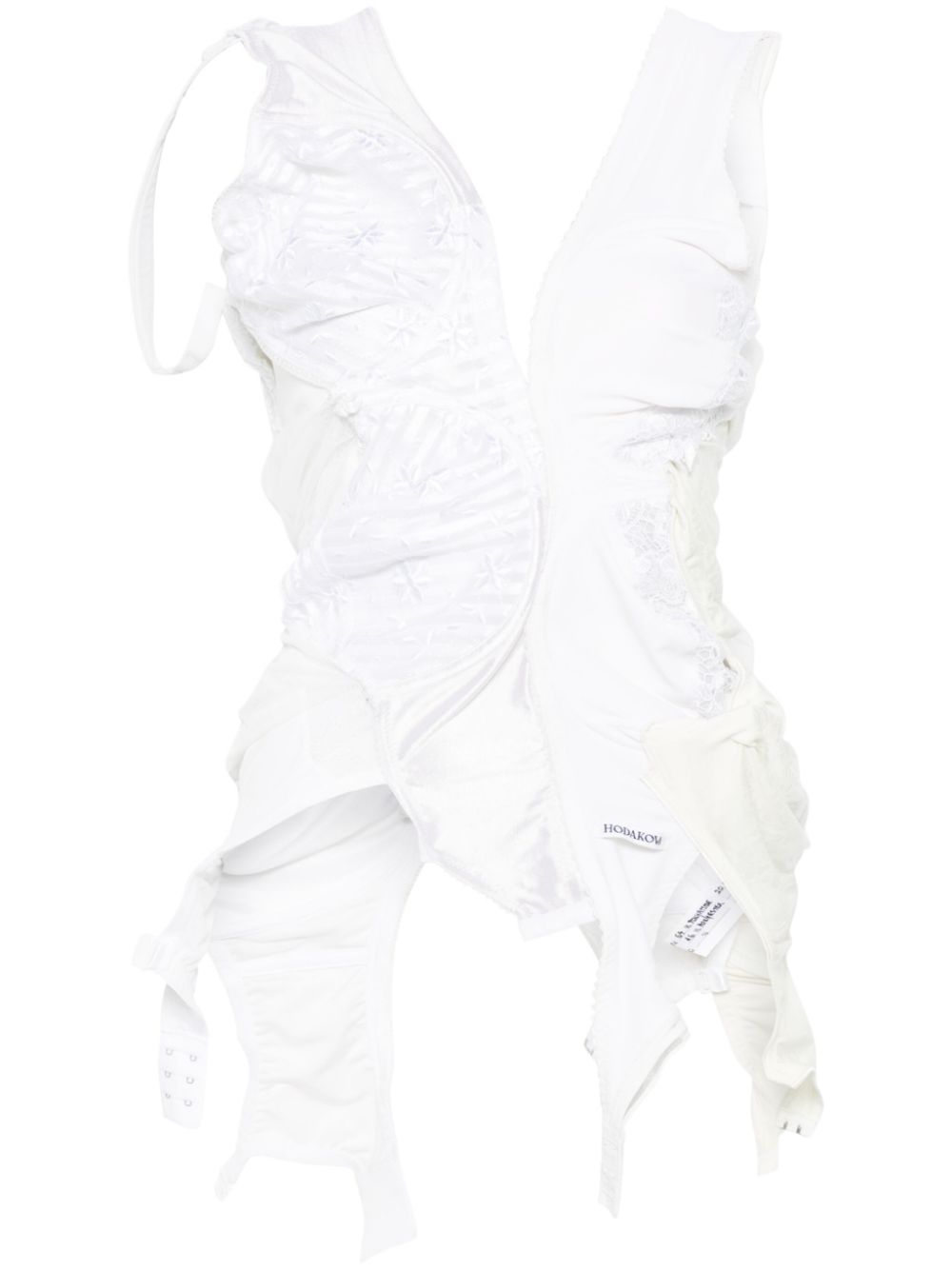 Asymmetric bodysuit - White