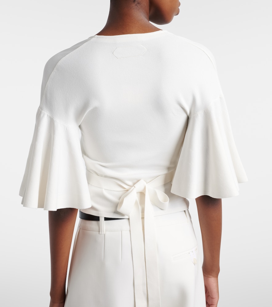 Paysan knitted jersey wrap top