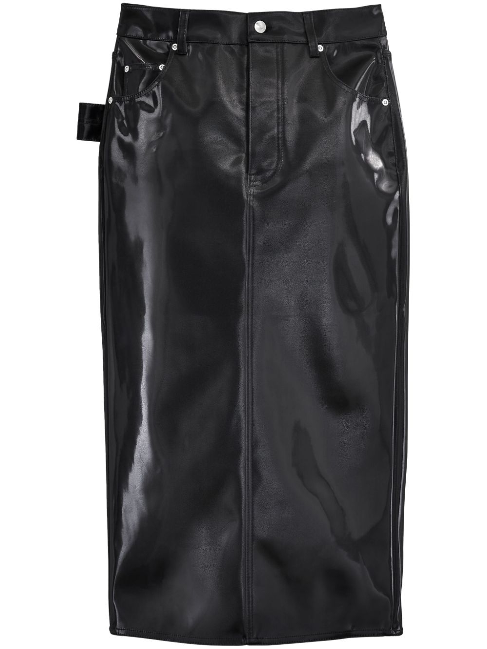 Reflective midi skirt - Black