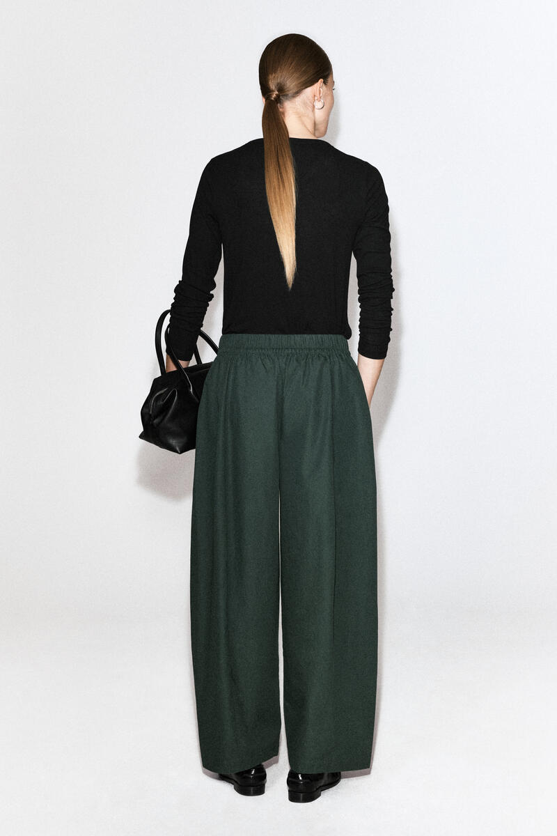 Elasticated Barrel-Leg Pants