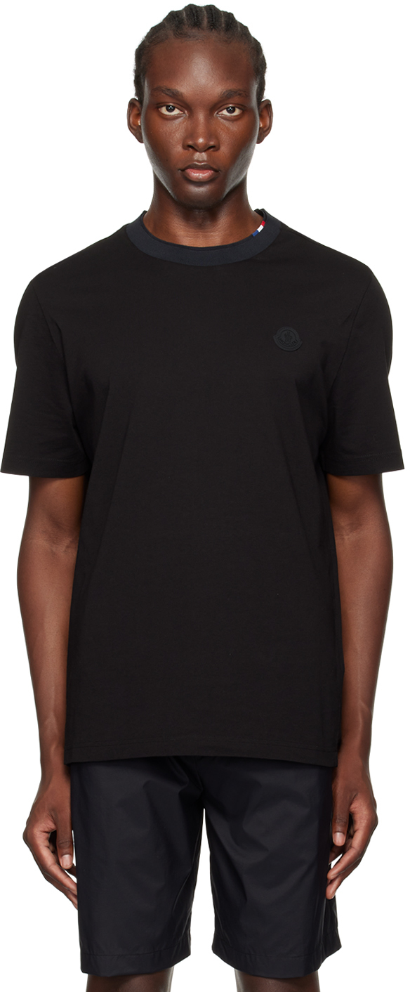 Moncler Black Logo Patch T-Shirt
