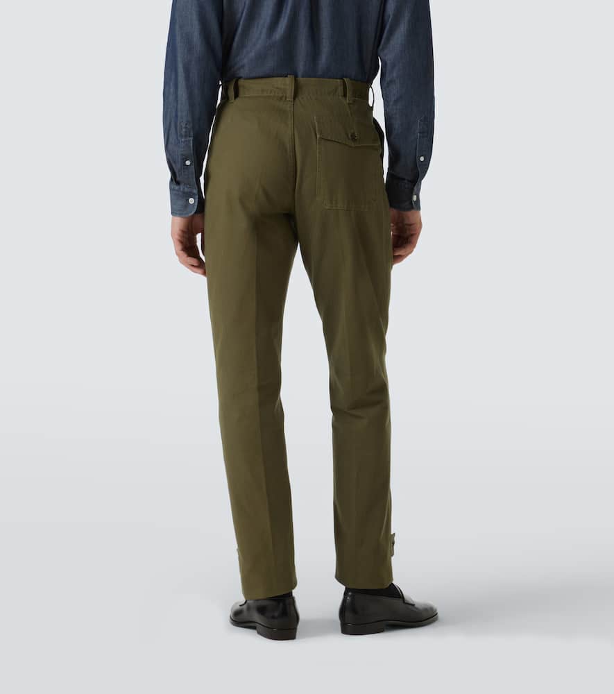 Cotton straight pants