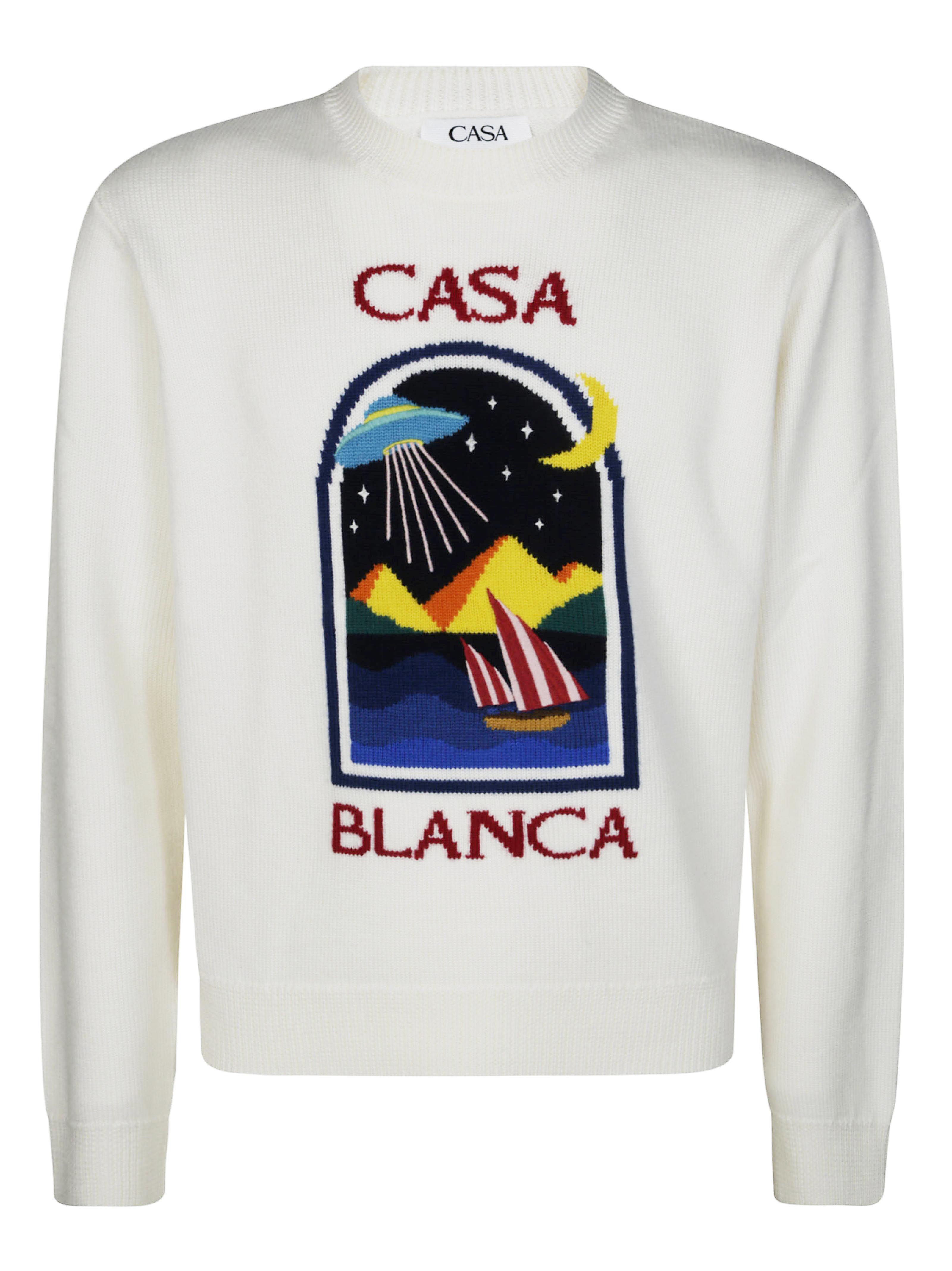 Men's Wool Sweatshirt with Graphic Print