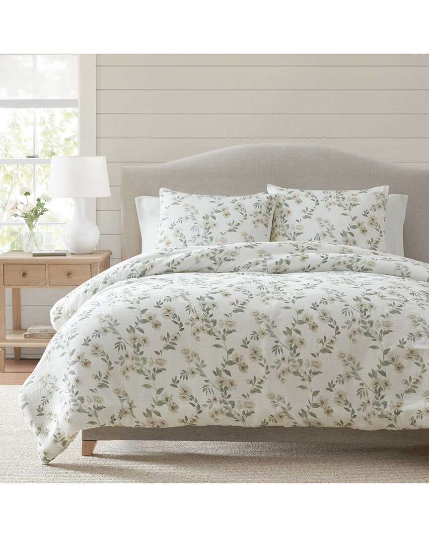 Hazel Floral 100% Cotton Printed 2-Layer Gauze Duvet Set