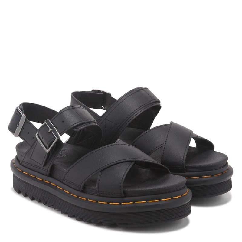 Women's Voss II Platform Sandals (Black Leather)