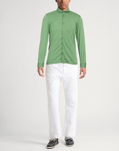 Man Shirt Green Size 36 Organic cotton