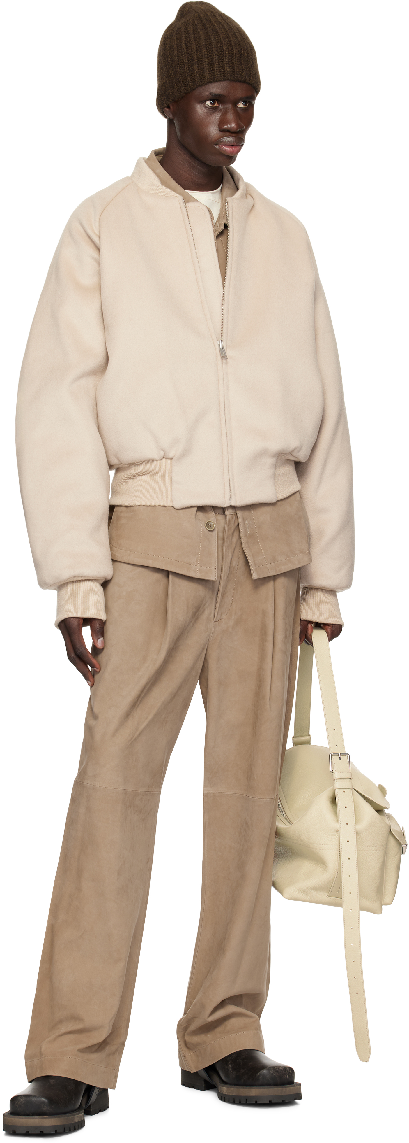 Entire Studios Off-White Raglan Bomber Jacket