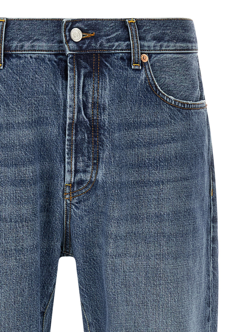 Blue Relaxed Mid Rise Jeans