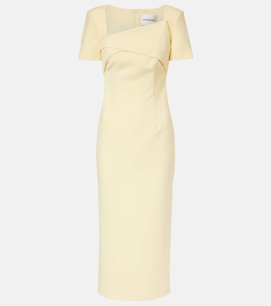 Draped crêpe cocktail dress