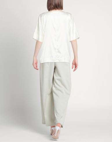 Woman Top White Size 10 Silk, Elastane