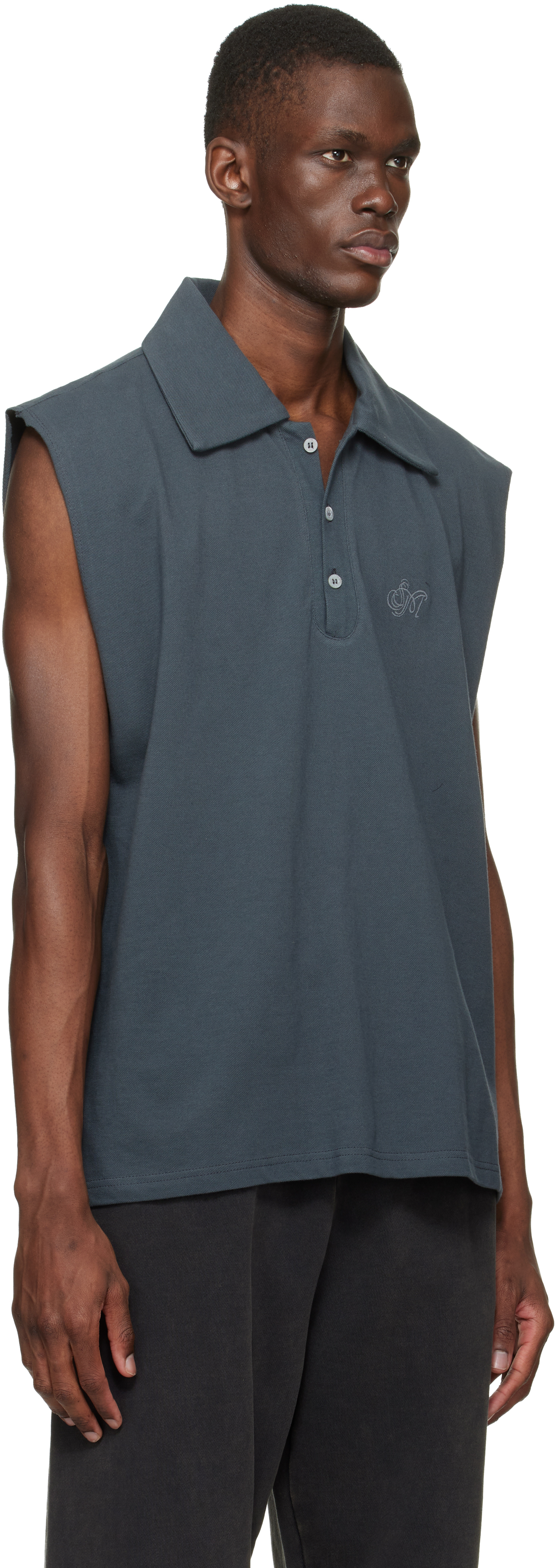 Gray Sailor Vest Polo