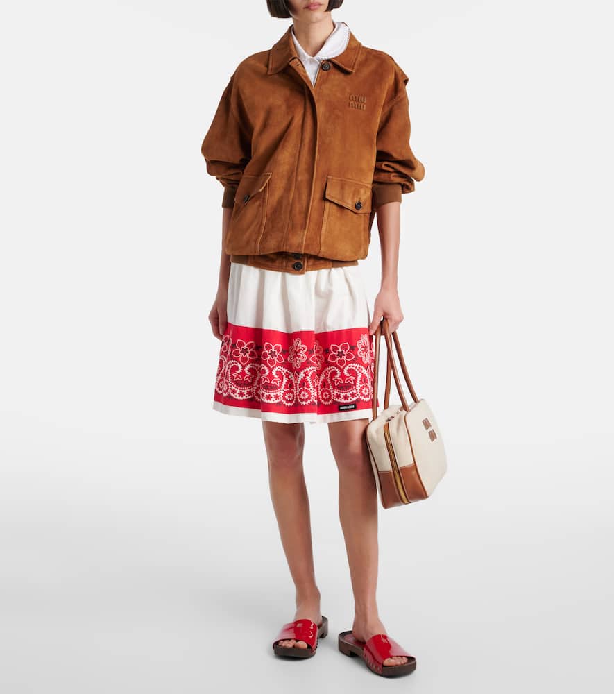 Beau leather-trimmed canvas tote bag