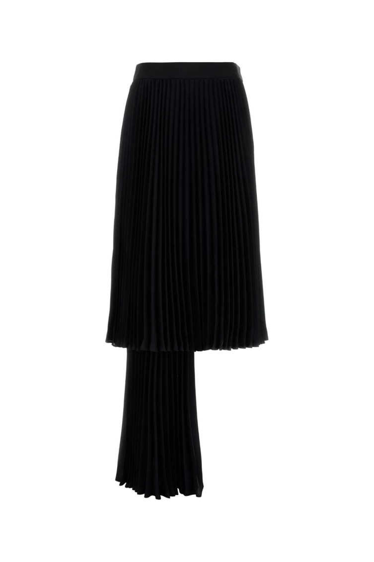 Black Polyester Pant-skirt