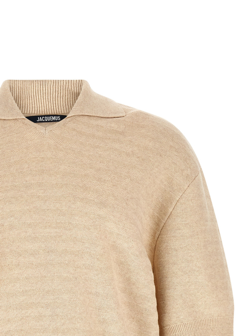 Le Polo Maille Chevron Polo Shirt