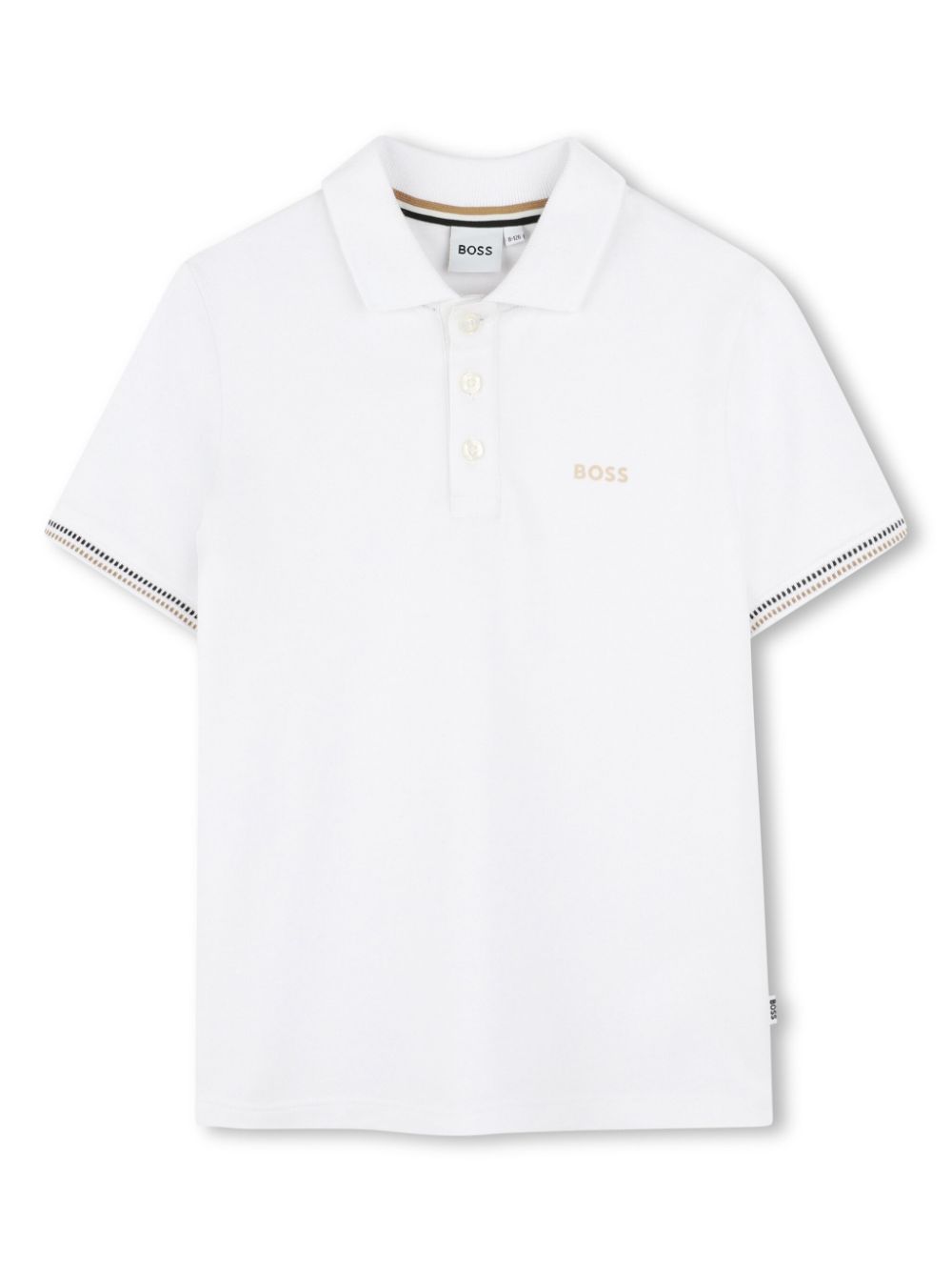 Logo-print short-sleeve polo shirt - White