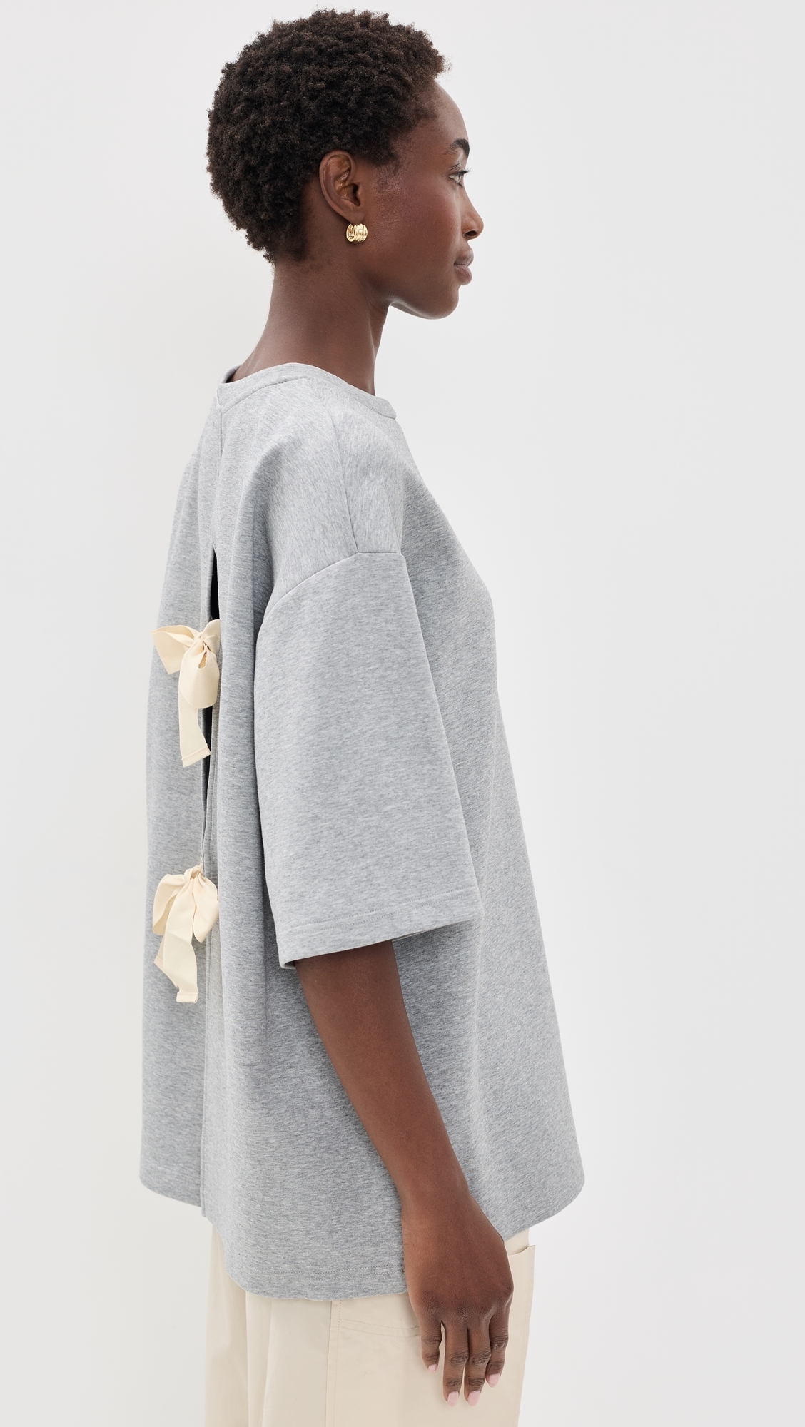 Bow Tee Grey One Size