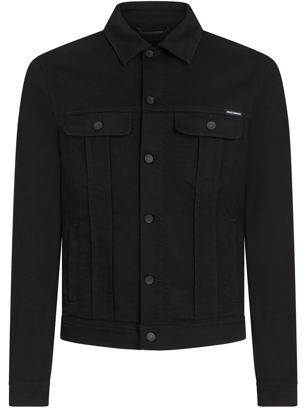 Buttoned-up denim jacket - Black