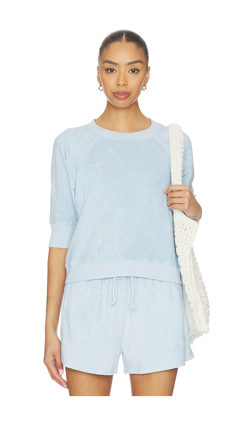 Bobi RAGLAN-PULLOVER S/S CLASSIC in Baby Blue. Größe S. Also in XS, M