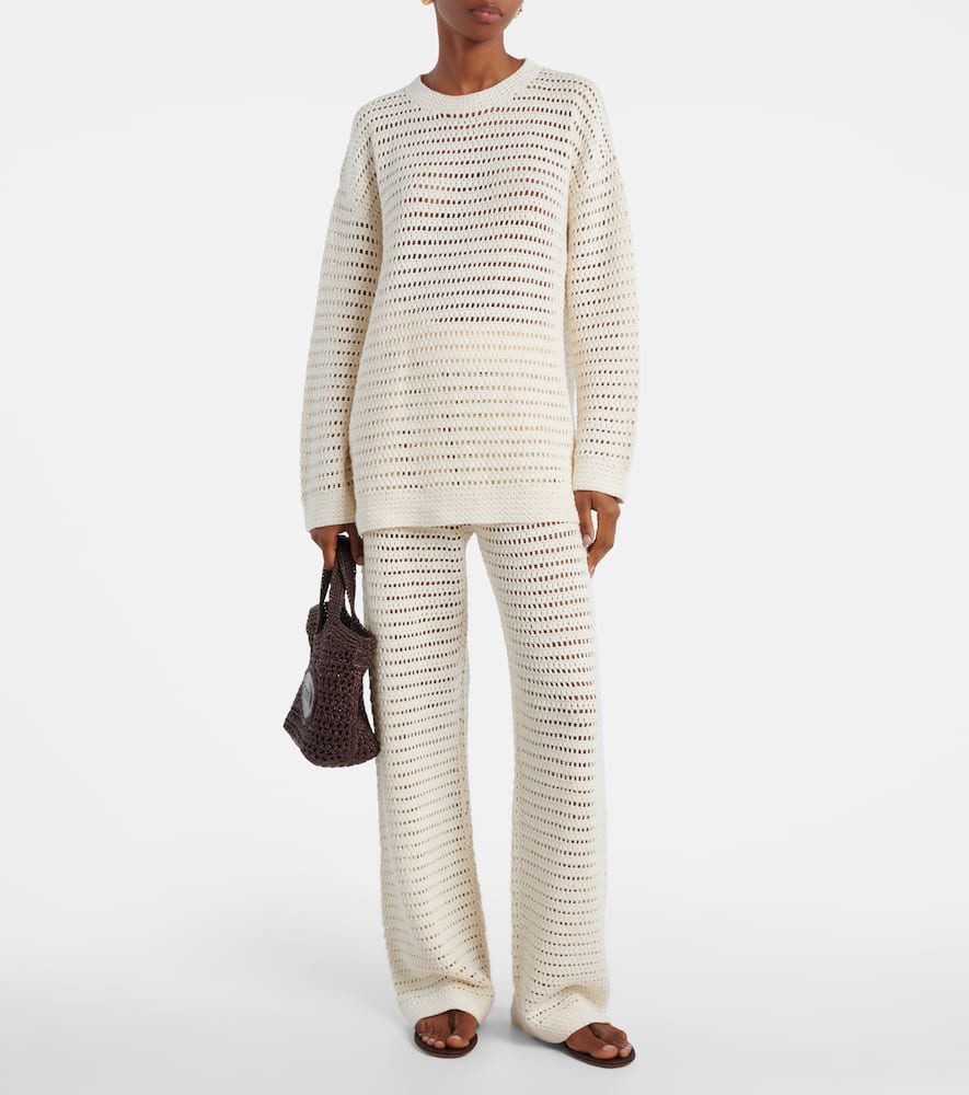 Lucy crochet cotton sweater