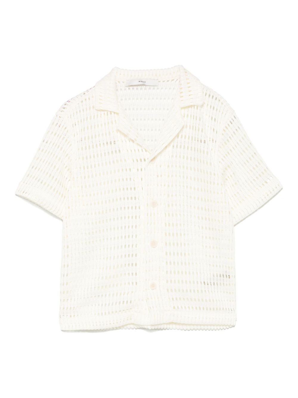 I'm brian open-knit shirt - White