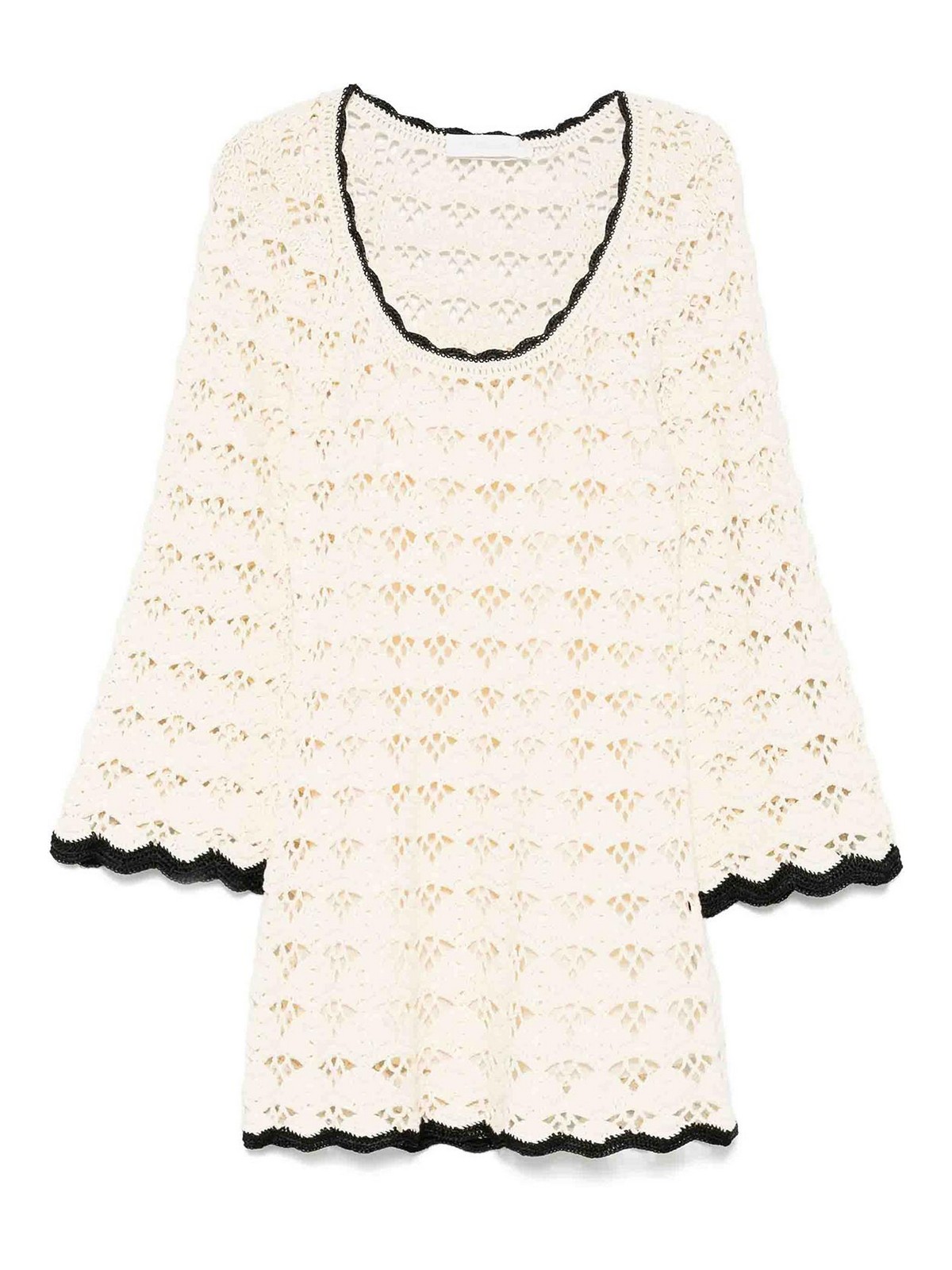 Rhiannon Crochet Dress Dresses Beige
