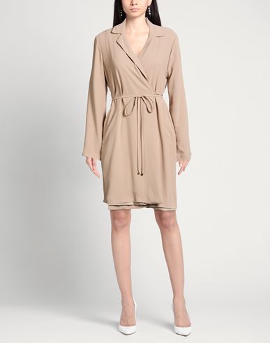 Woman Mini dress Beige Size XS Polyester