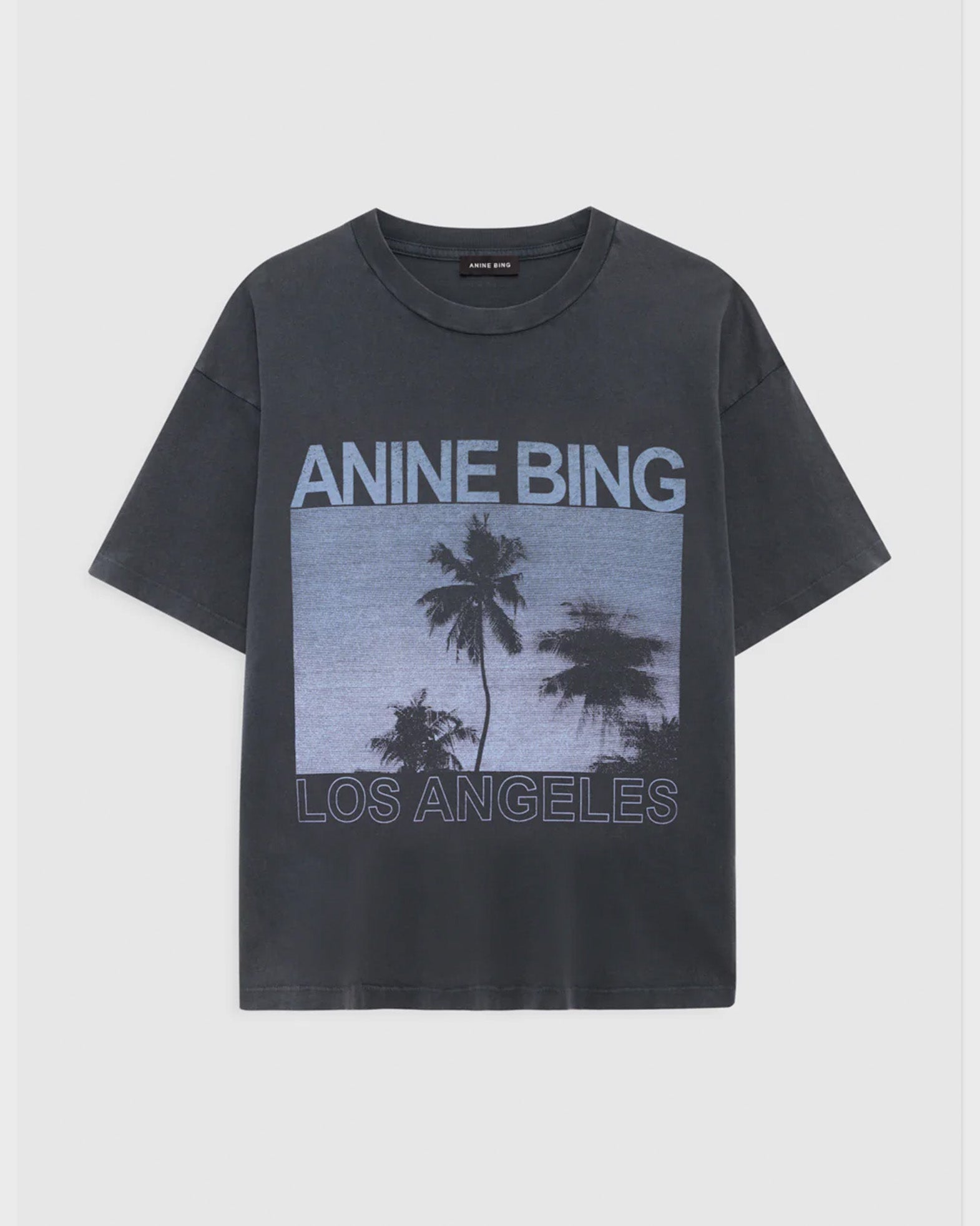 Anine Bing T-Shirt Cade Tee Palms Grey