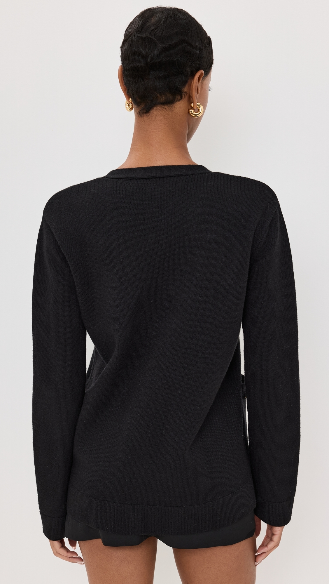 Chain Oversized Cardigan Black