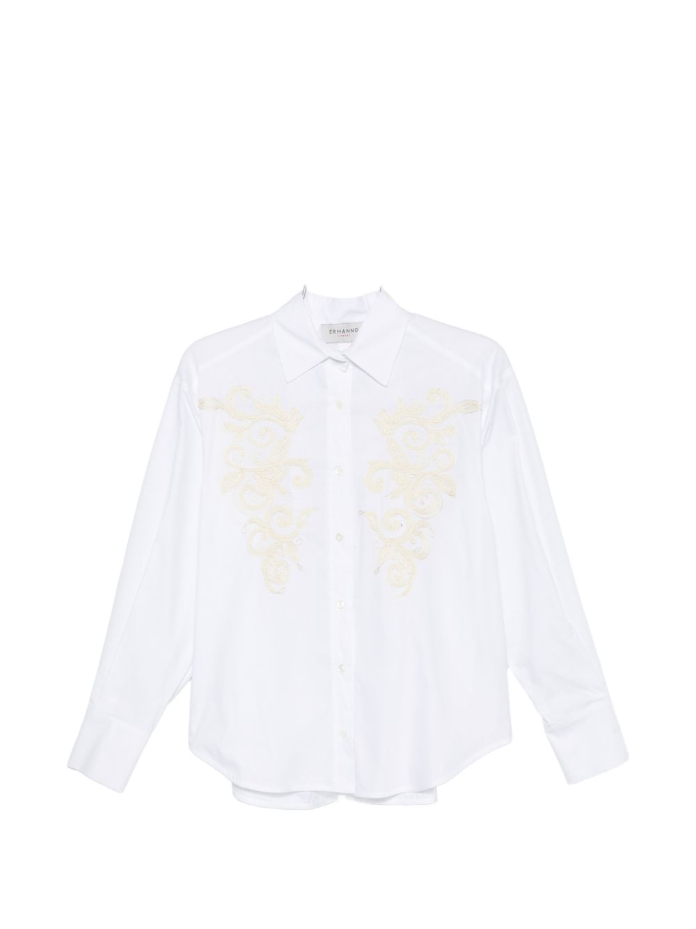 Embroidered Cotton Shirt — White