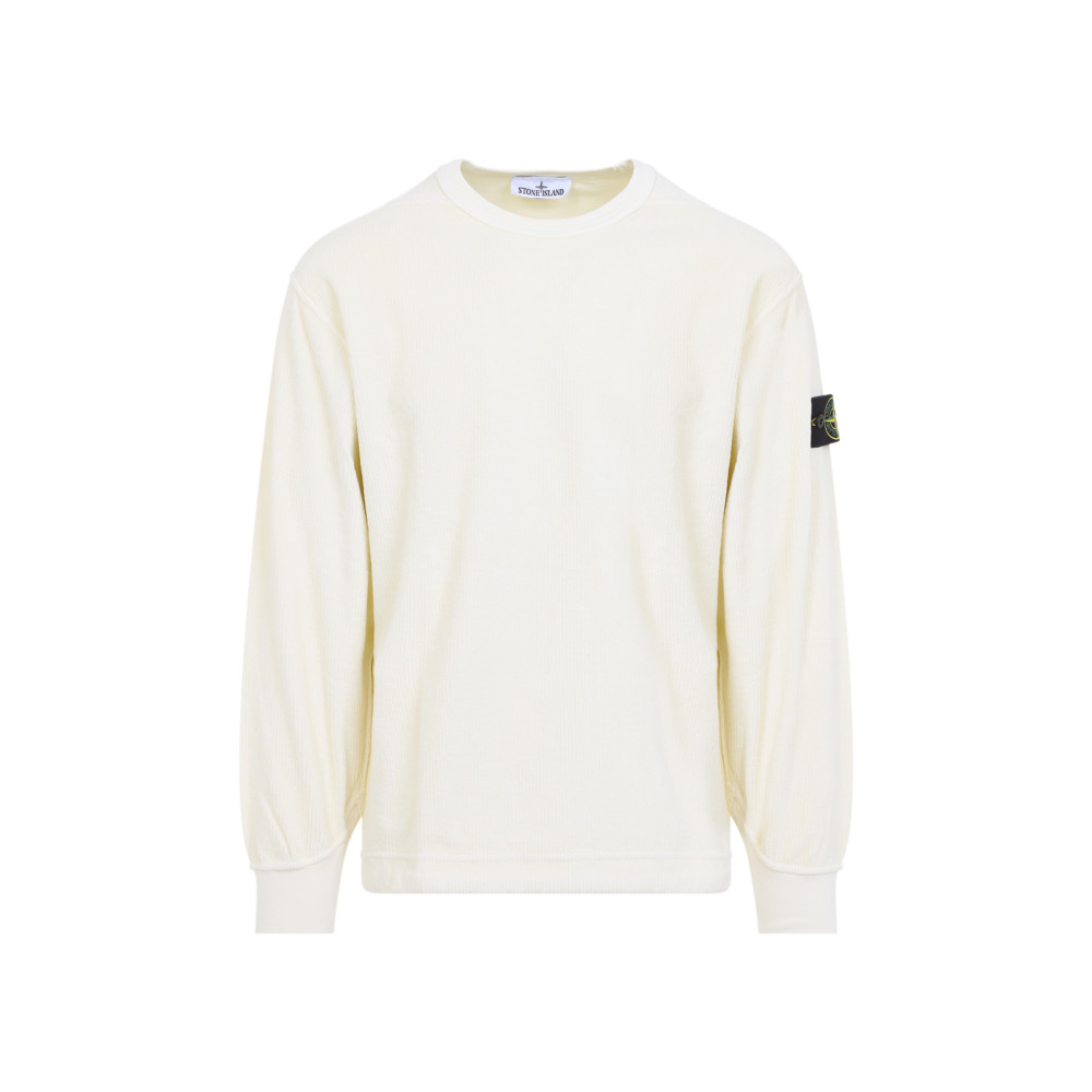 Off White Solid Sweatshirt