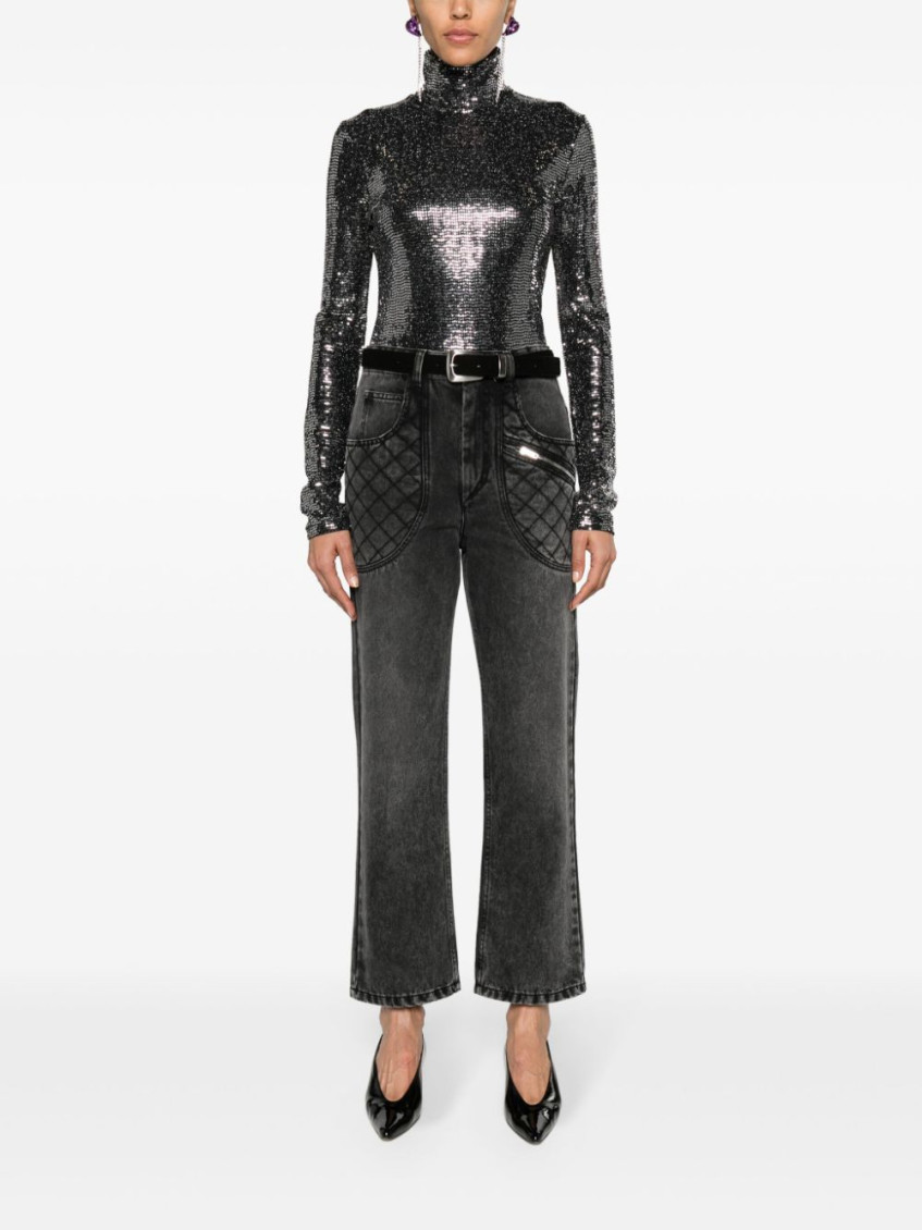 - Joyela Shiny High-neck Top